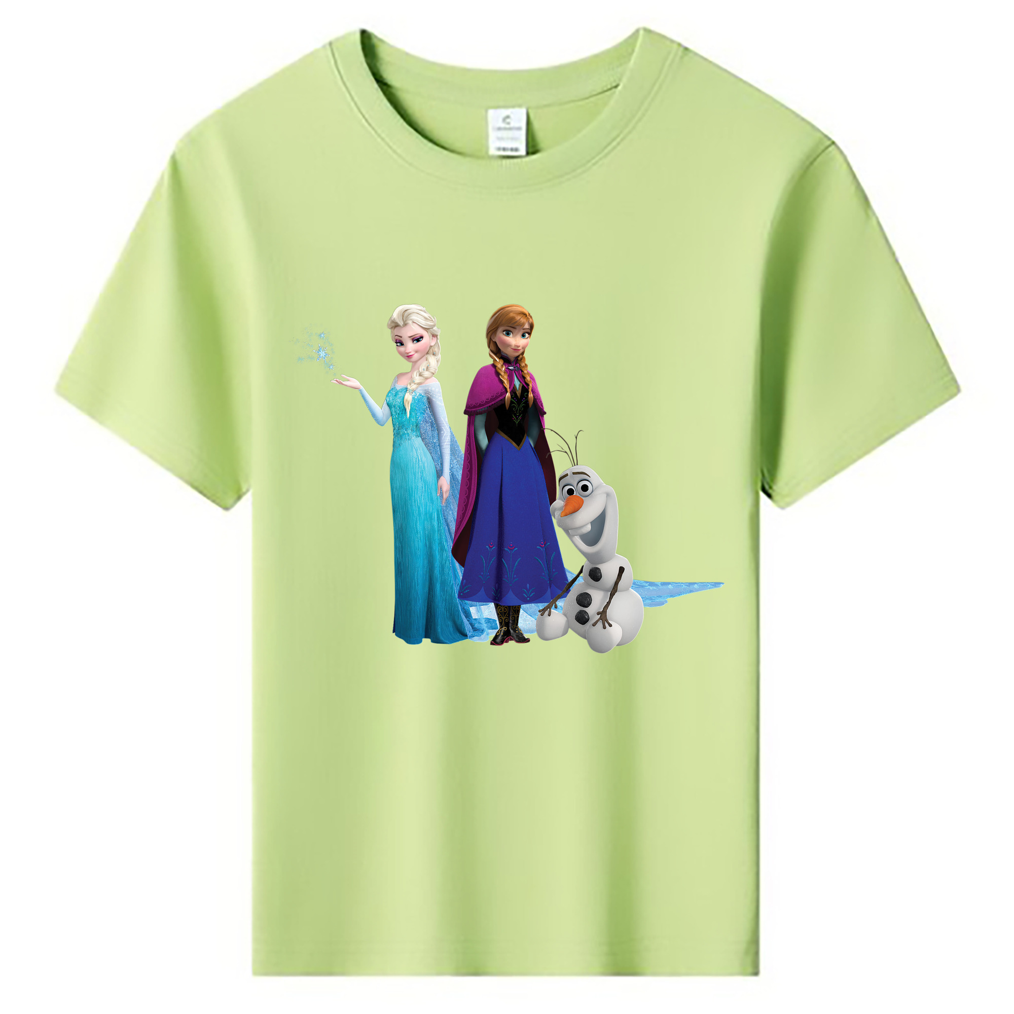 （画像用） アナと雪の女王 アンナ エルサ Frozen Anna Elsa 綿100％キッズTシャツ（フロントプリント）